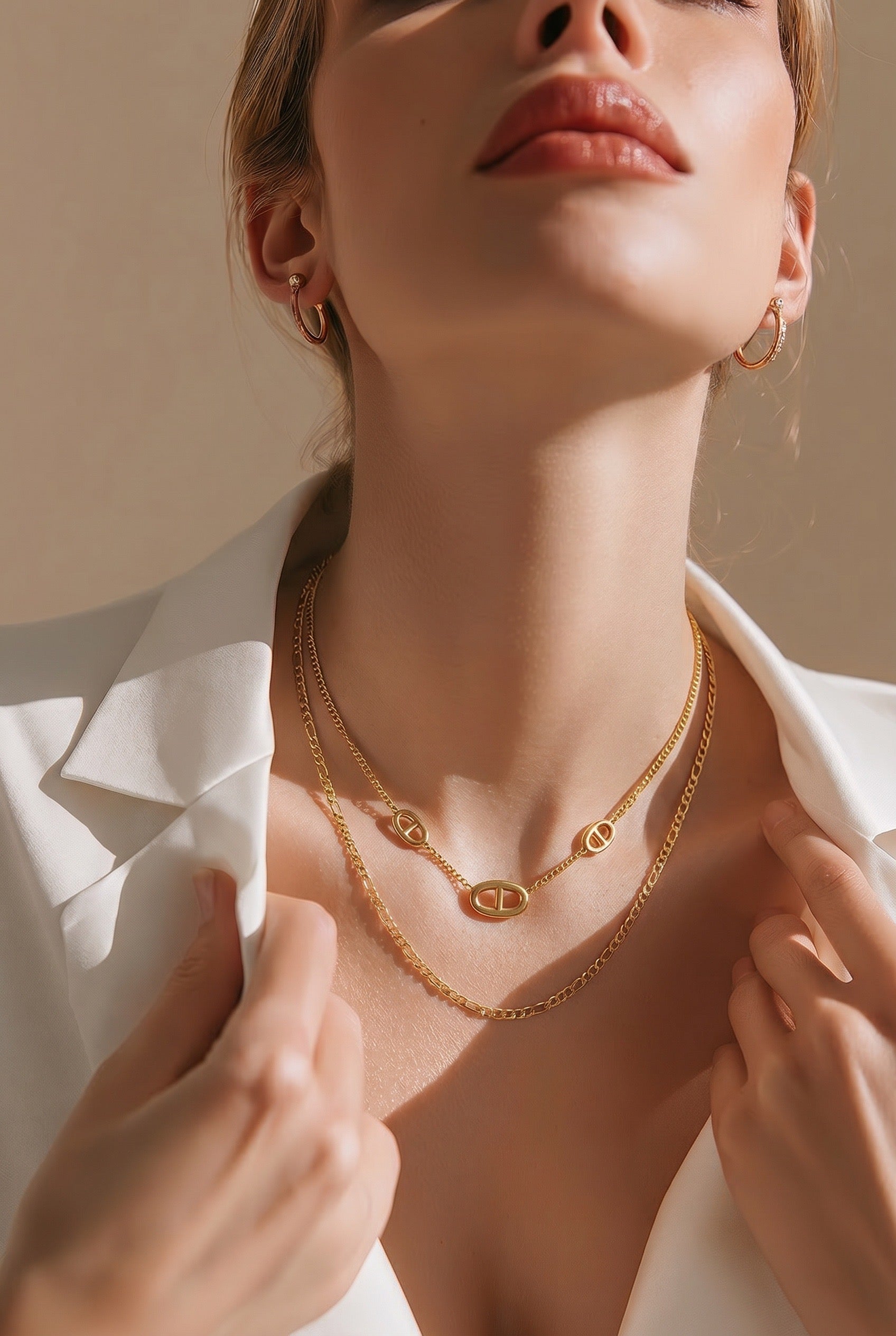 Collier Double dobré doré